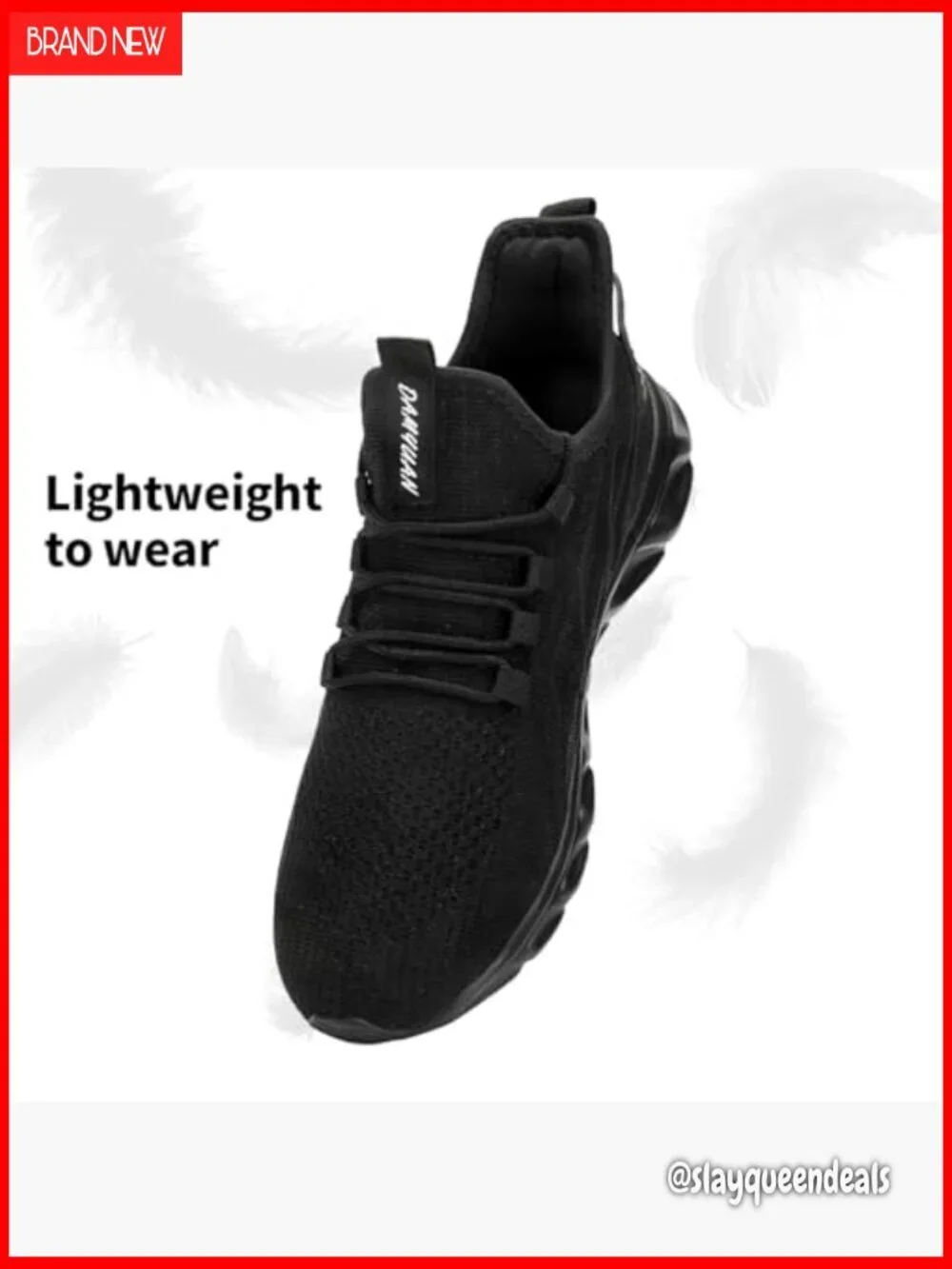 Lightweight Mesh Athletic Shoes with Memory Foam, Non-Slip Sole